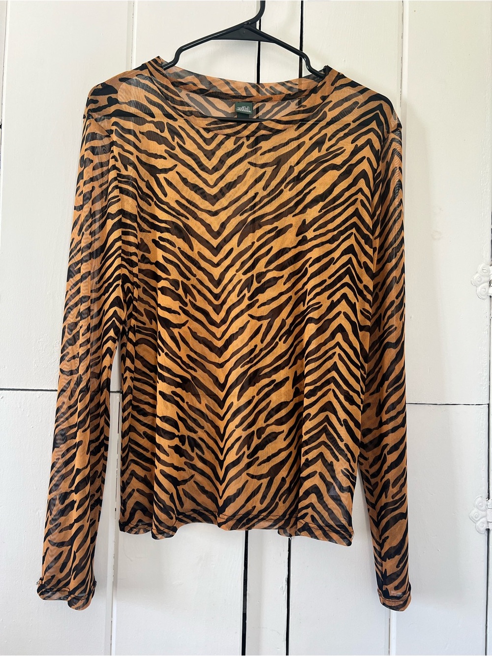 wild fable Tan & Black Zebra Print Long Sleeve Top